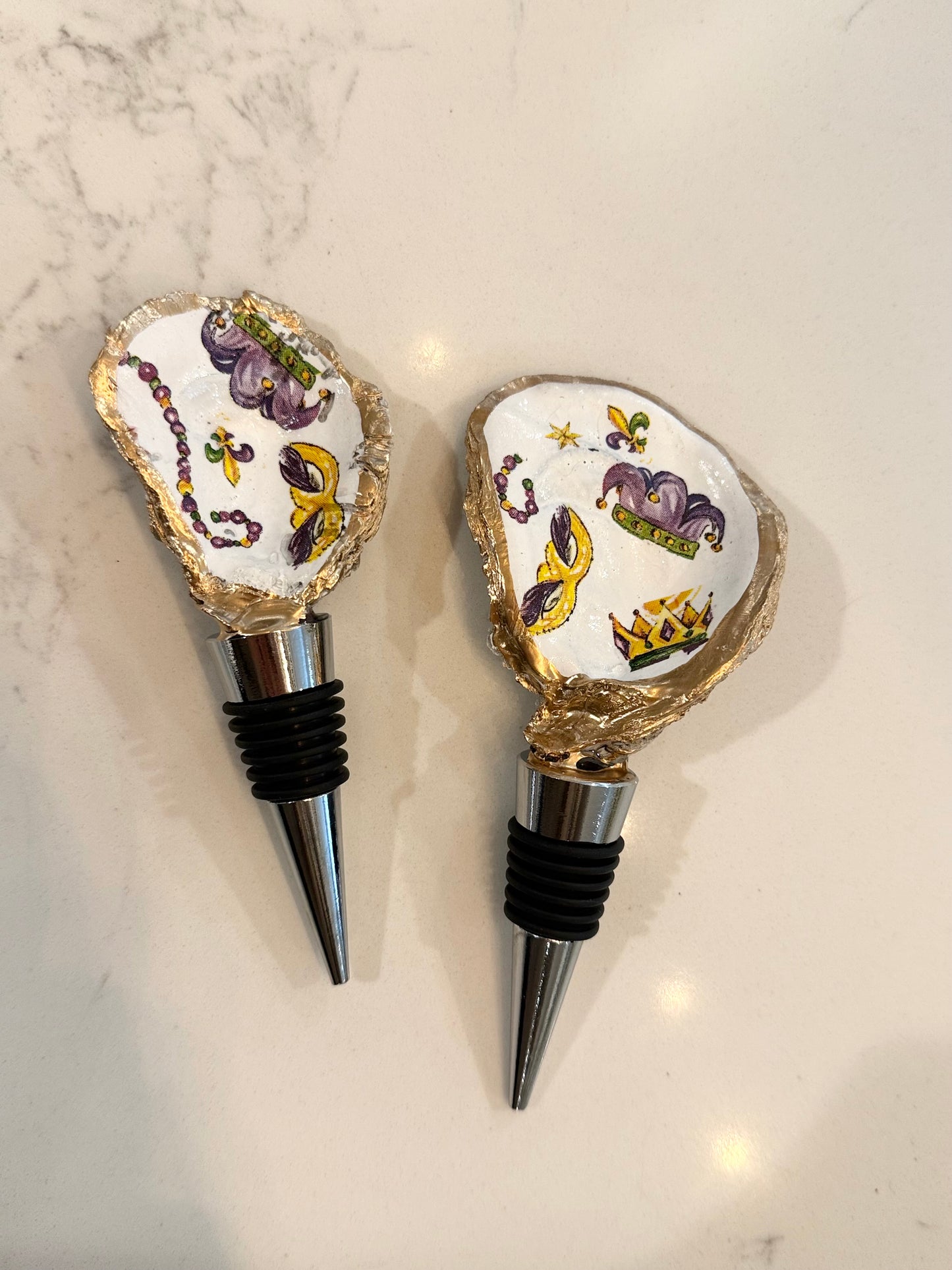 Mardi Gras wine stoppers