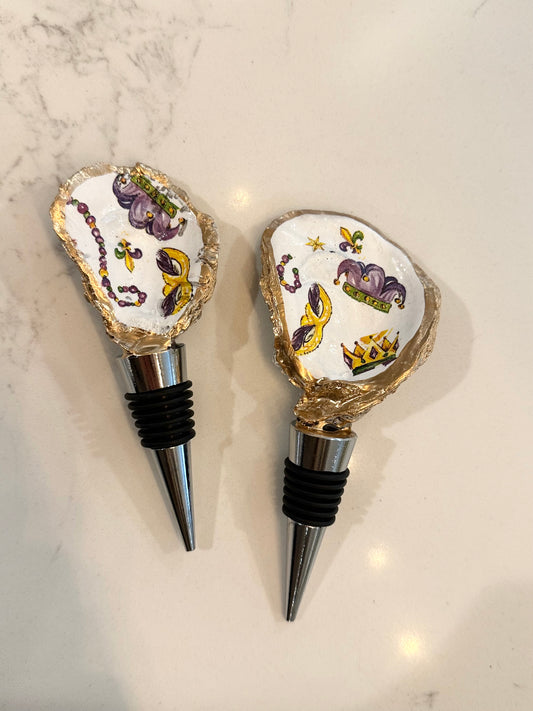 Mardi Gras wine stoppers